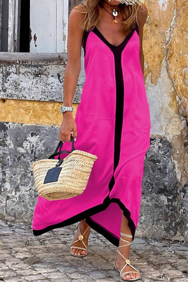 Brielle | Contrast Trim Maxi Dress