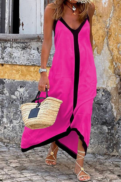 Brielle | Contrast Trim Maxi Dress