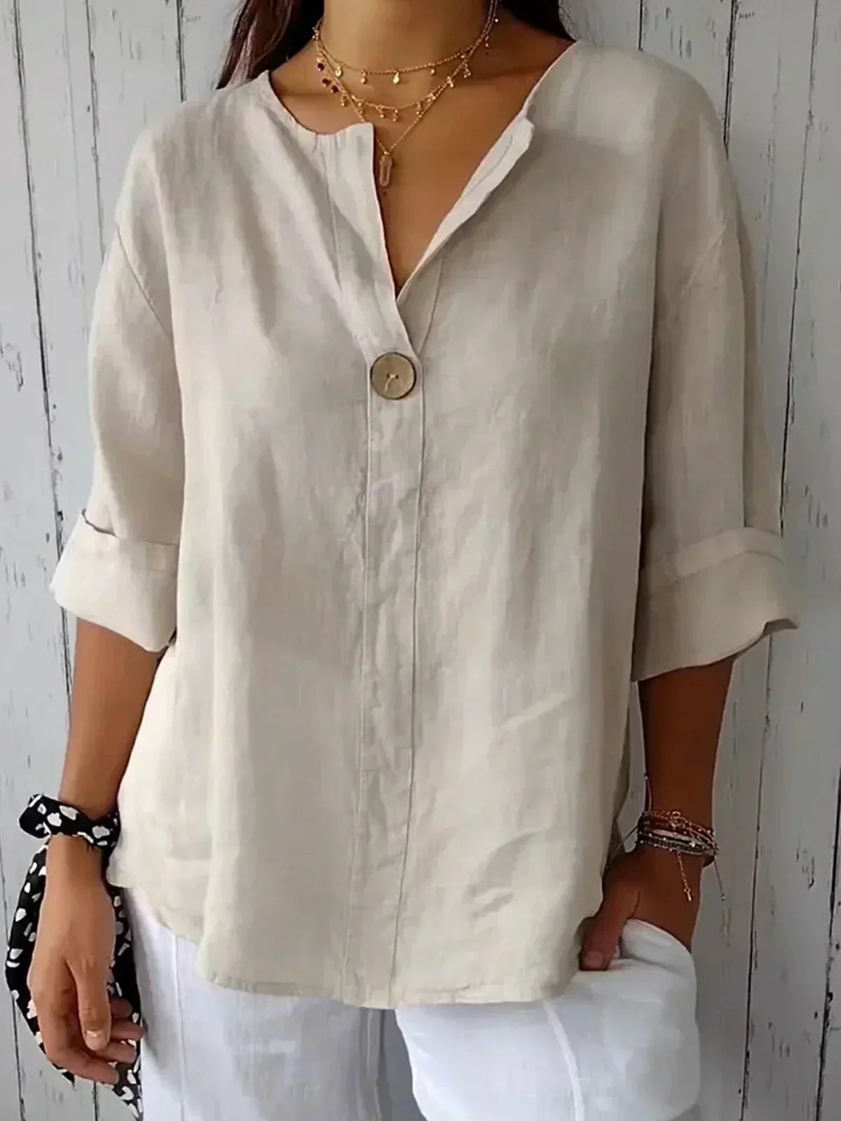 Vivienne | Linen Blend Shirt
