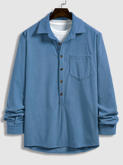 Corduroy Half Button Shirt