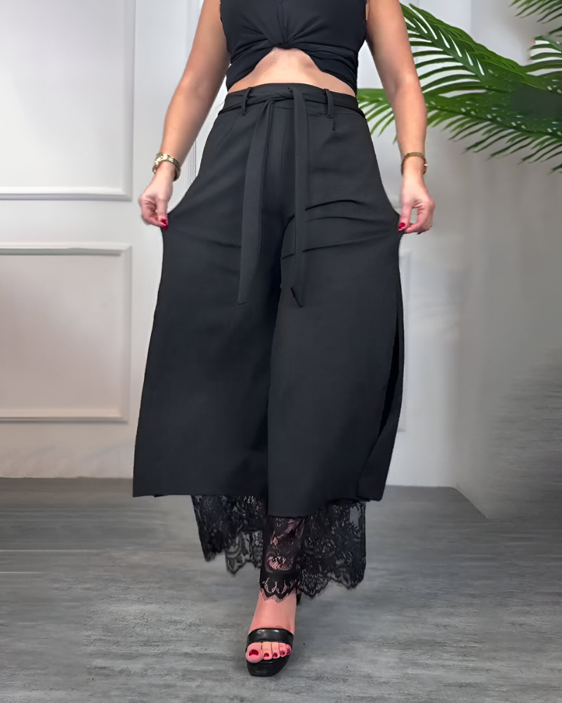 High Waist Wide Leg Trousers