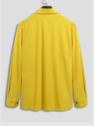 Corduroy Half Button Shirt