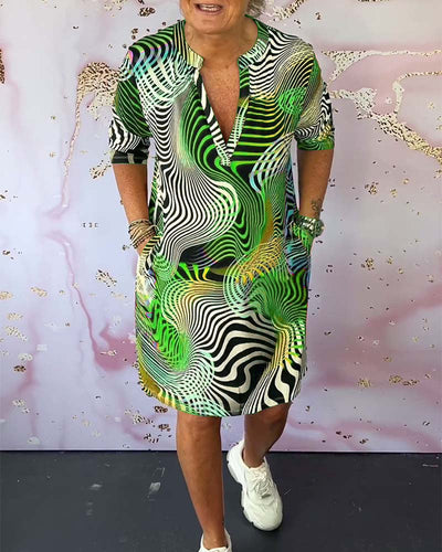 Celeste | Abstract Print Dress