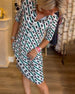 Chic Geometric V-neck dress