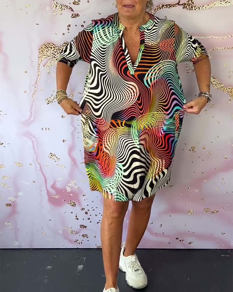 Celeste | Abstract Print Dress
