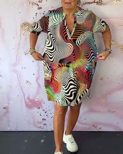 Celeste | Abstract Print Dress