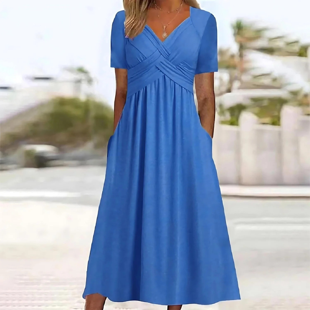 Luna | Short Sleeve Maxi Dress