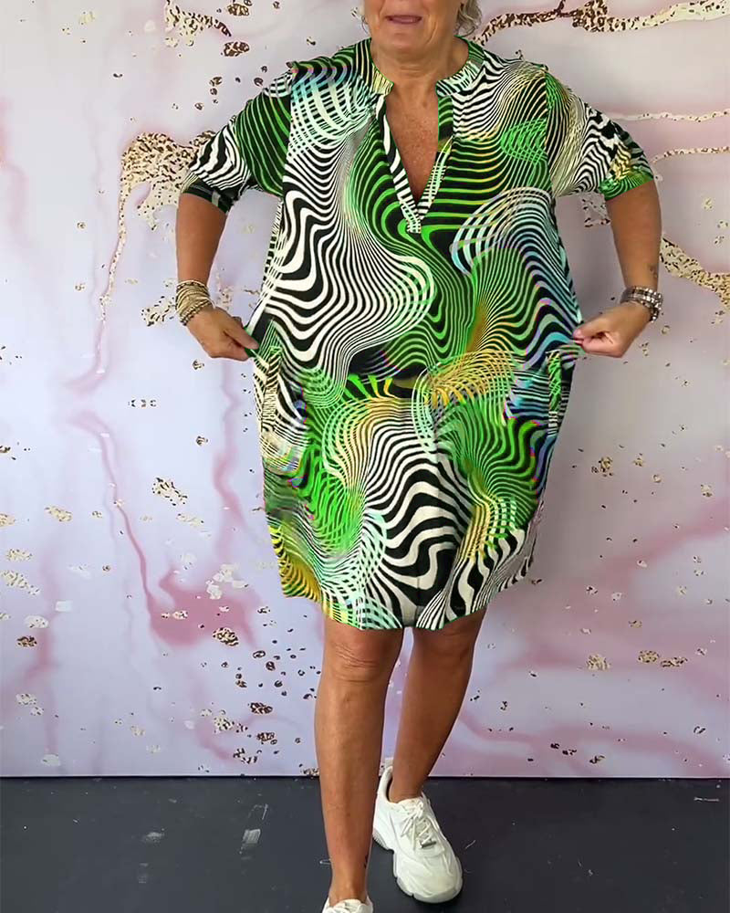 Celeste | Abstract Print Dress