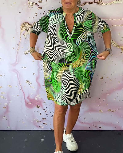 Celeste | Abstract Print Dress