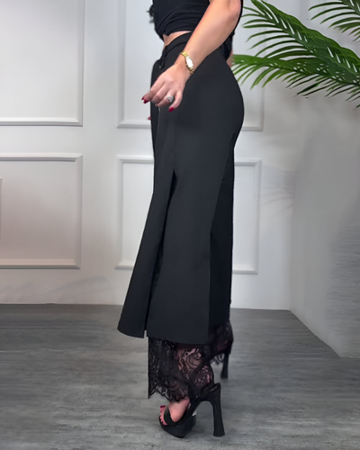 High Waist Wide Leg Trousers