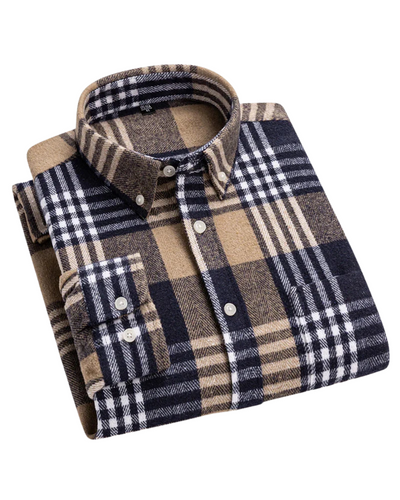 Enzo | Casual Plaid Long Sleeve