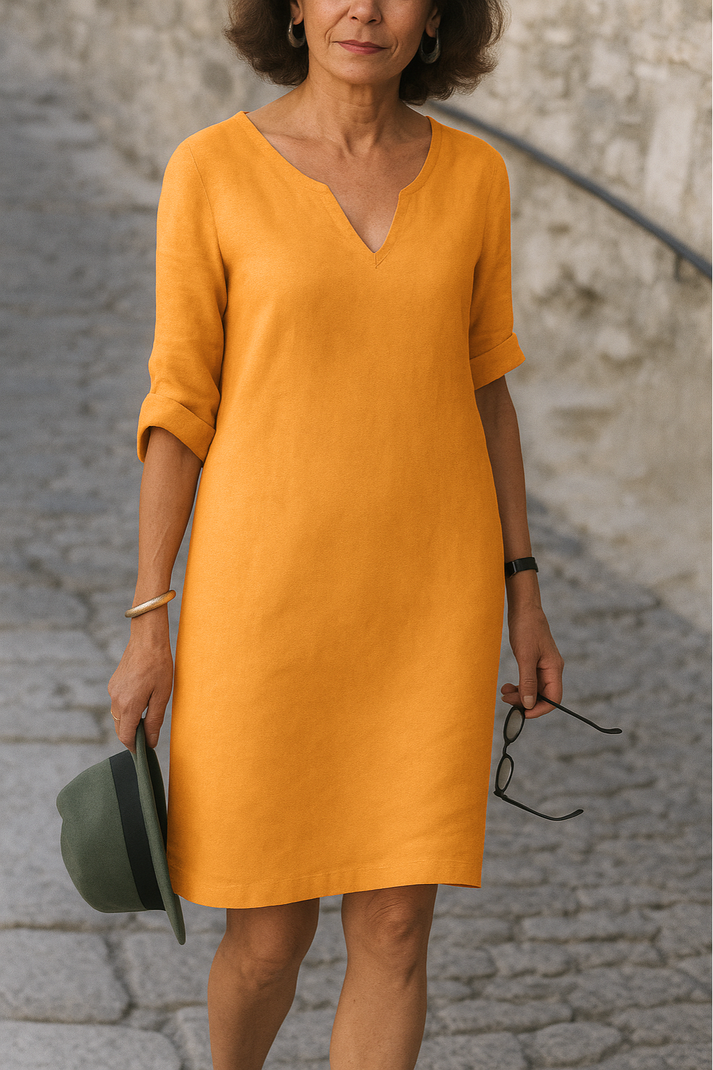 Mica™ | Timelessly Elegant V-neck dress