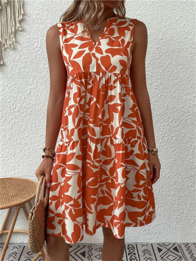 Scarlet Print Midi Dress