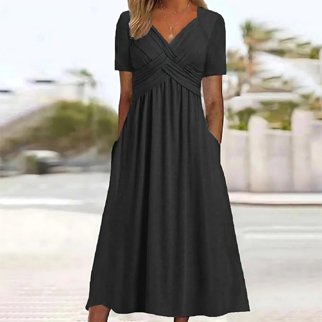 Luna | Short Sleeve Maxi Dress