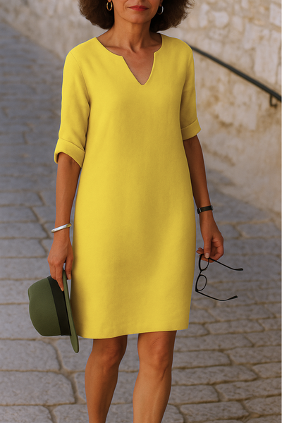Mica™ | Timelessly Elegant V-neck dress