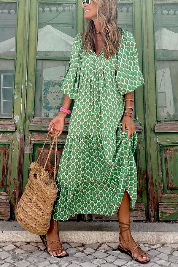 Katherine | Bohemian Floral Maxi Dress