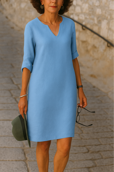 Mica™ | Timelessly Elegant V-neck dress