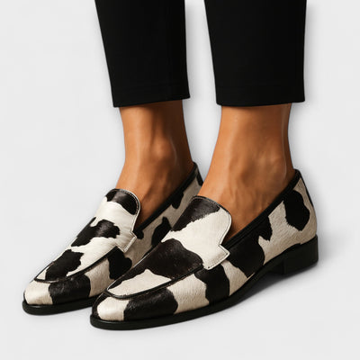 Varla™ | Cow Print Loafers