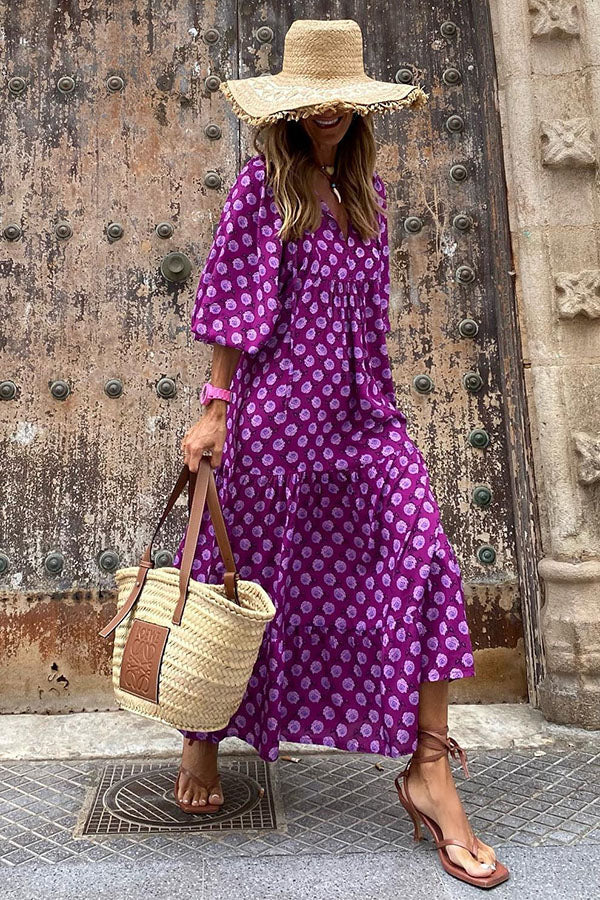 Katherine | Bohemian Floral Maxi Dress