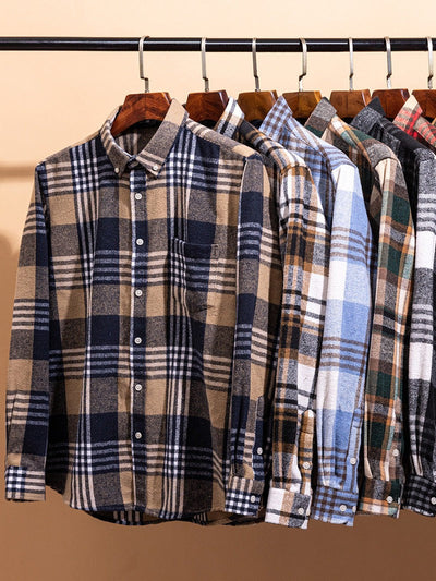Enzo | Casual Plaid Long Sleeve