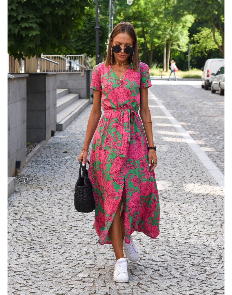 Floral Wrap Maxi Dress