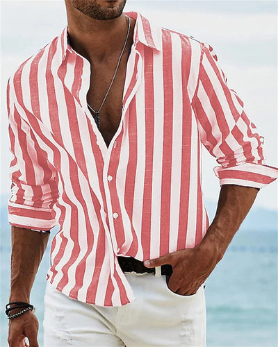 Cameron | Button-Up Striped Shirt
