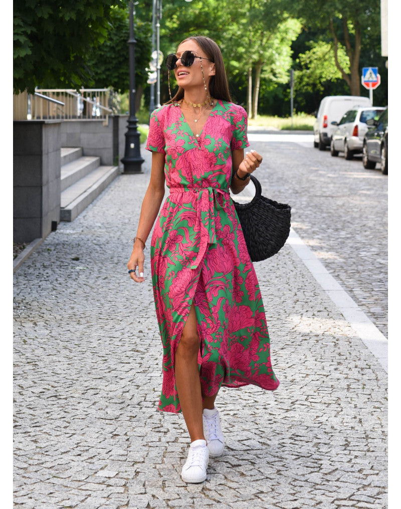 Floral Wrap Maxi Dress