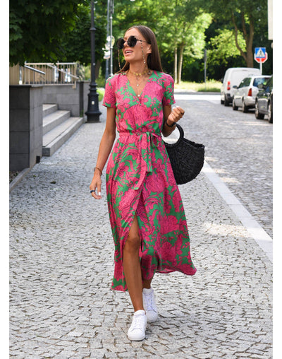 Floral Wrap Maxi Dress