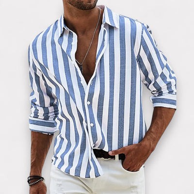 Cameron | Button-Up Striped Shirt