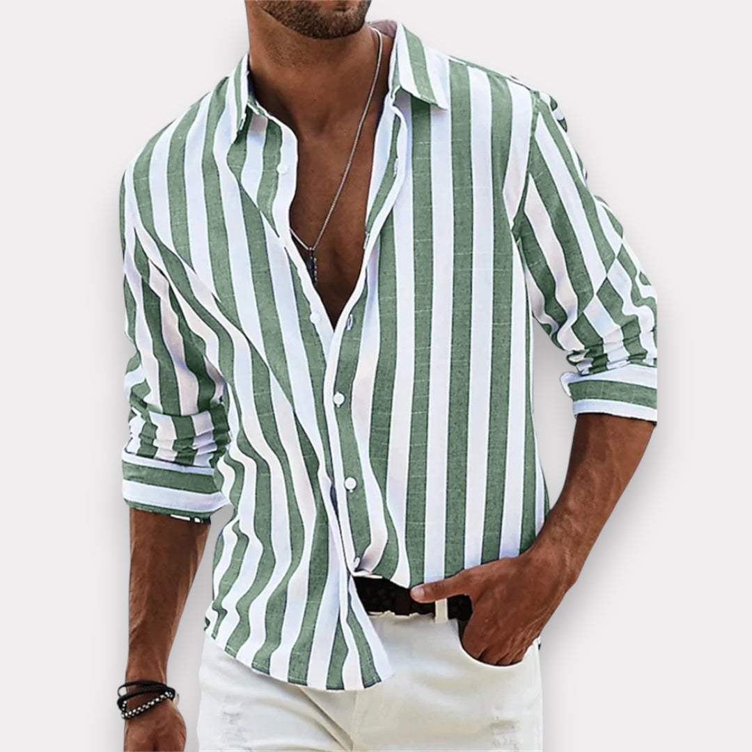Cameron | Button-Up Striped Shirt