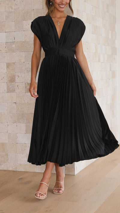 Shuvee - Pleated Dress with Timeless Elegance