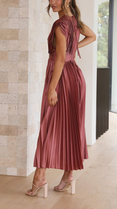Shuvee - Pleated Dress with Timeless Elegance