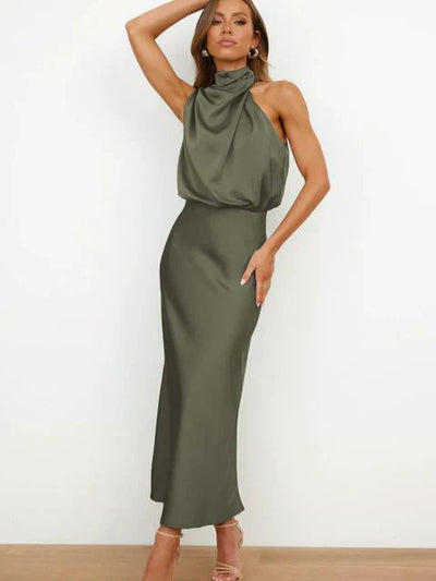 Jessa | Elegant Off-the-Shoulder Midi Dress