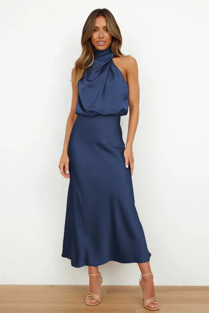 Jessa | Elegant Off-the-Shoulder Midi Dress
