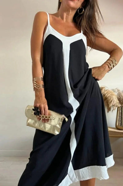 Brielle | Contrast Trim Maxi Dress