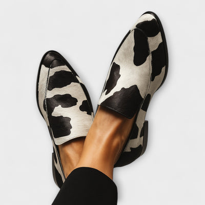 Varla™ | Cow Print Loafers