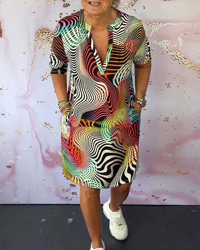 Celeste | Abstract Print Dress