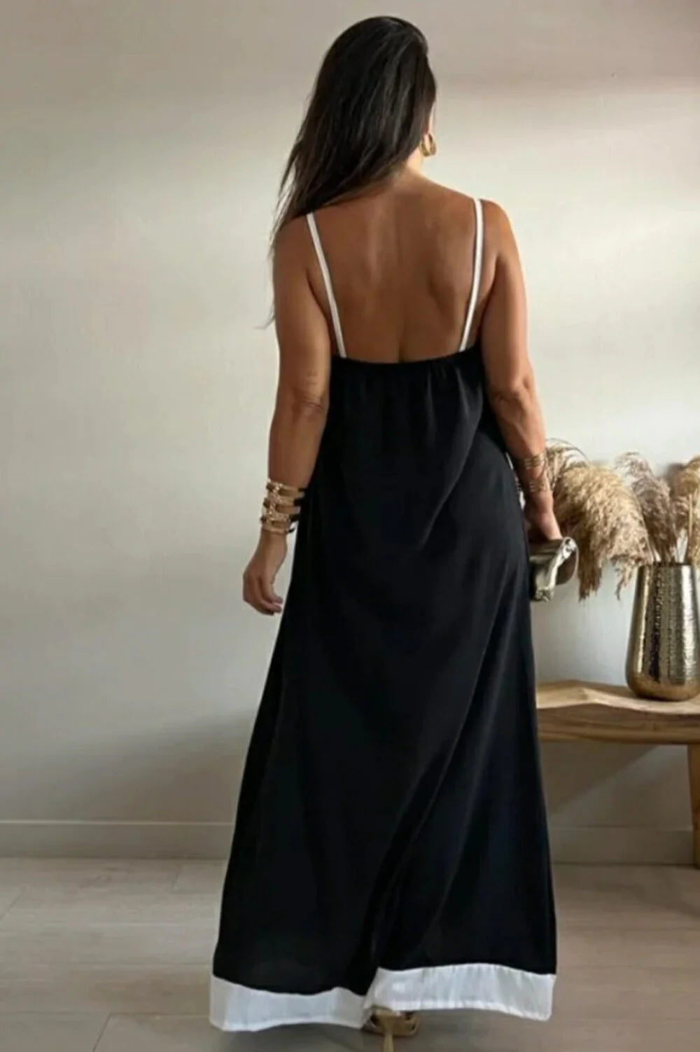 Brielle | Contrast Trim Maxi Dress
