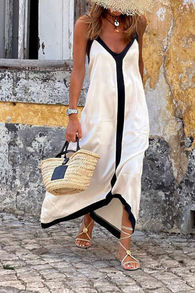 Brielle | Contrast Trim Maxi Dress