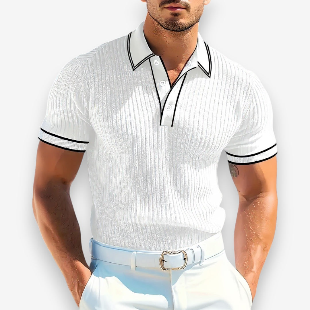 Theo | Ribbed Polo Shirt
