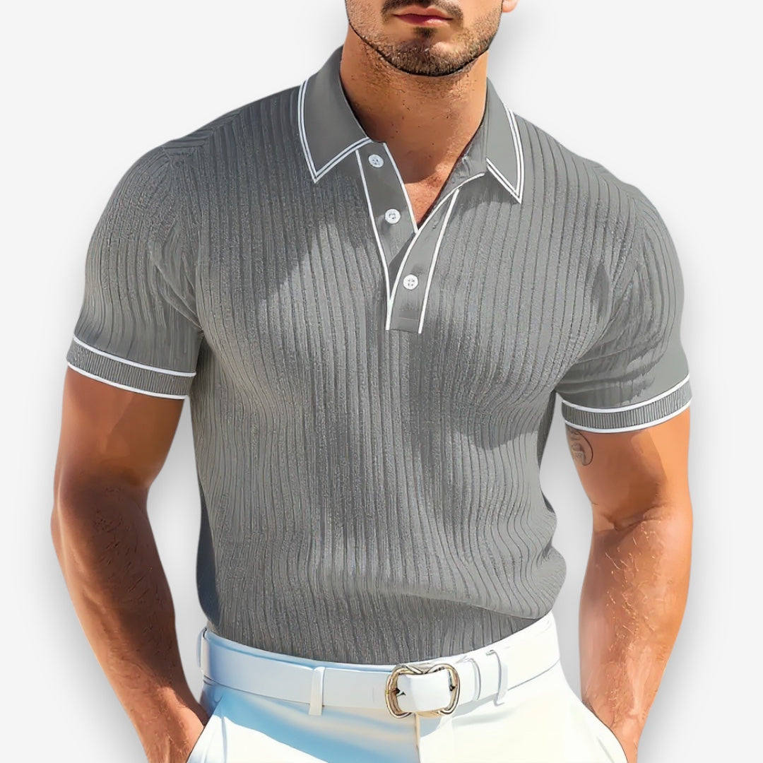 Theo | Ribbed Polo Shirt