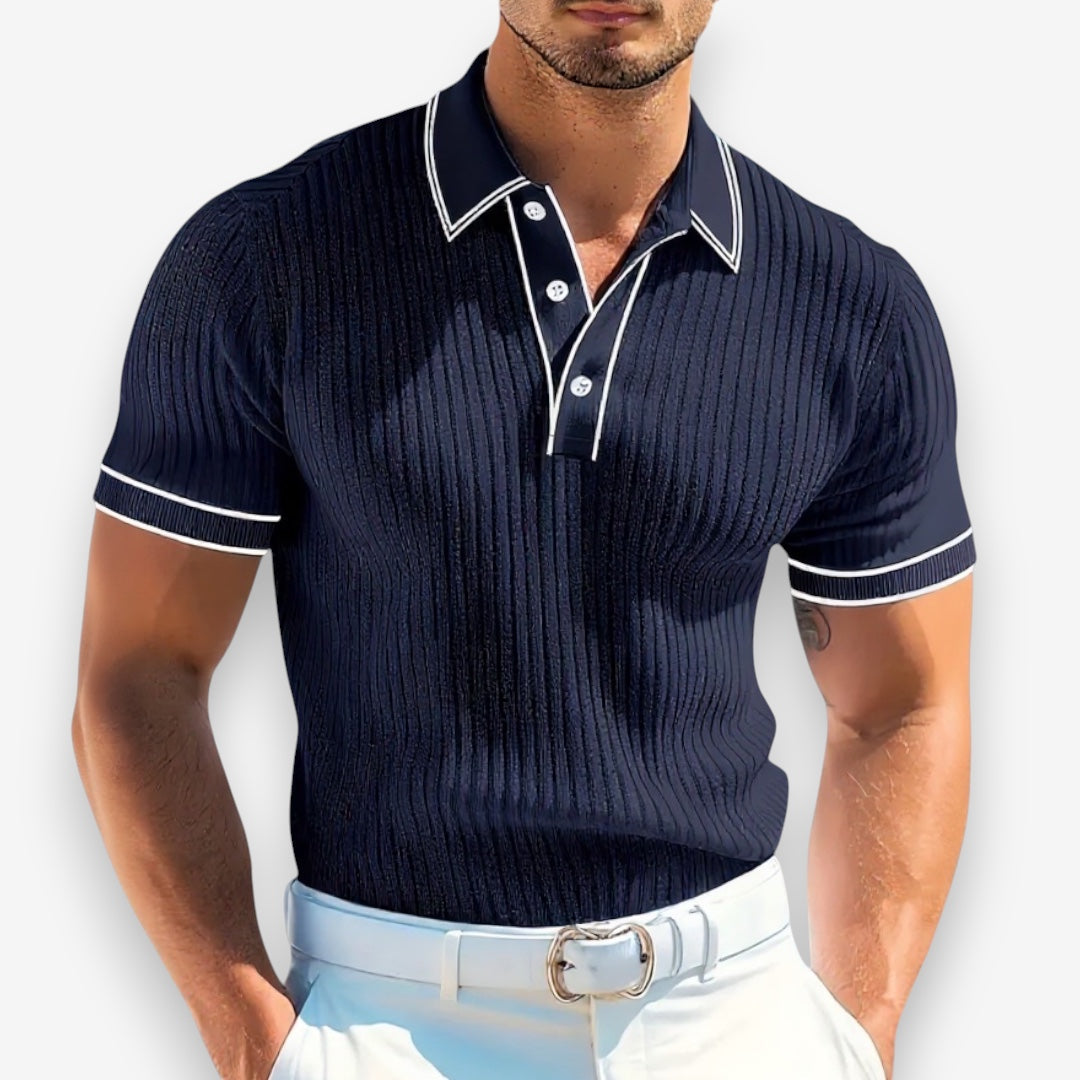 Theo | Ribbed Polo Shirt