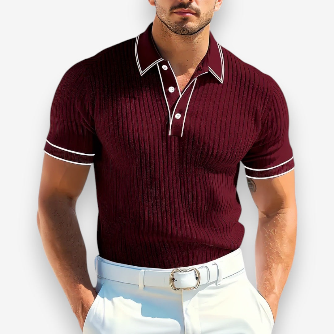 Theo | Ribbed Polo Shirt
