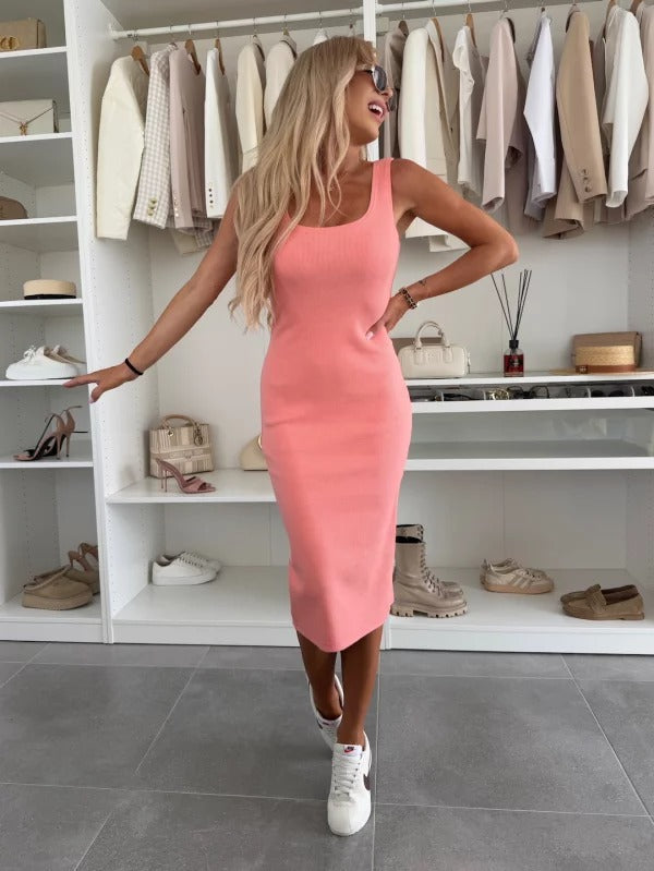 Bodycon Ribbed Midi Dress
