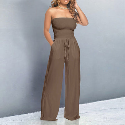 Strapless Wide Leg Jumpsuit