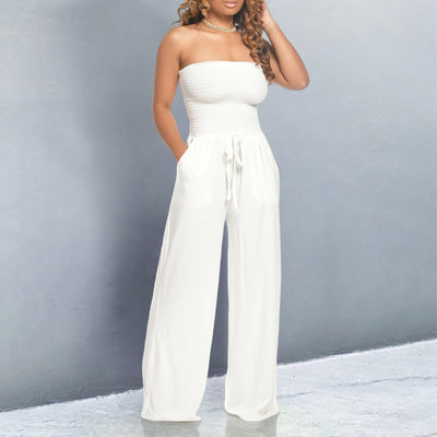 Strapless Wide Leg Jumpsuit